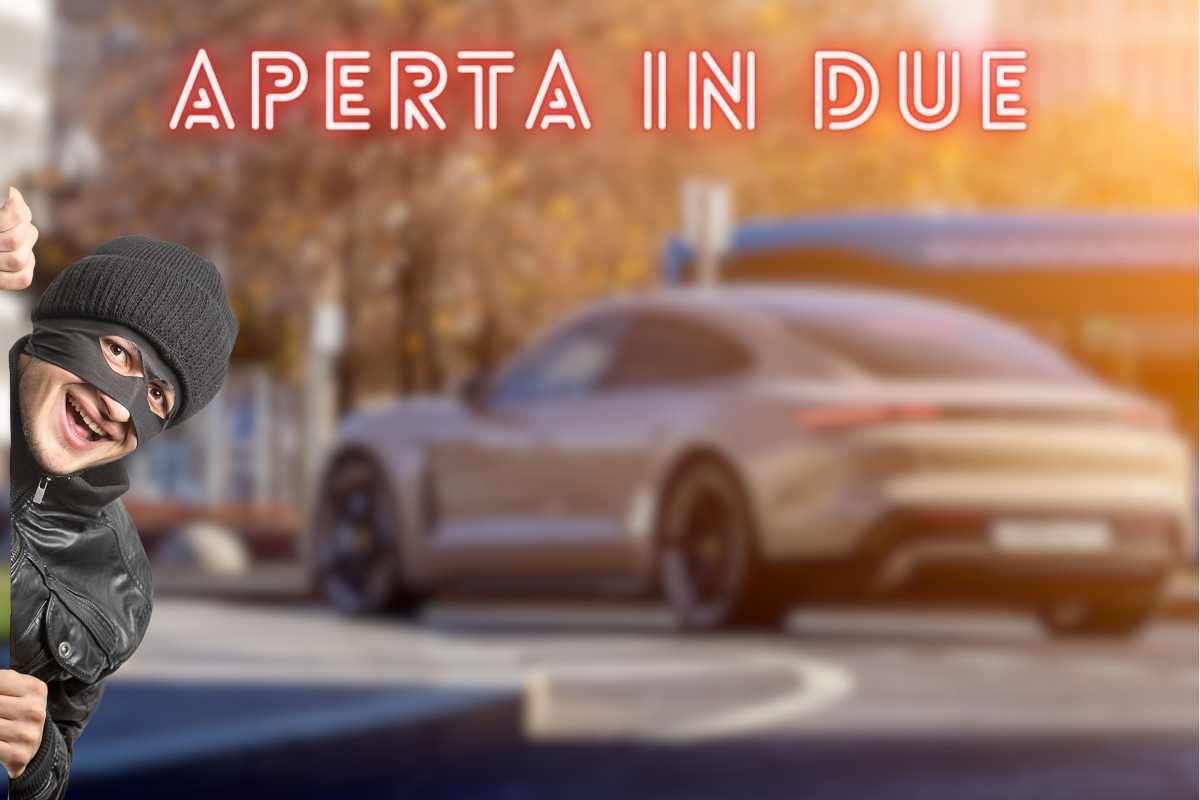 Porsche furto incredibile danni