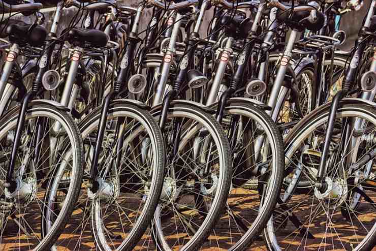 ruote nella struttura della bici