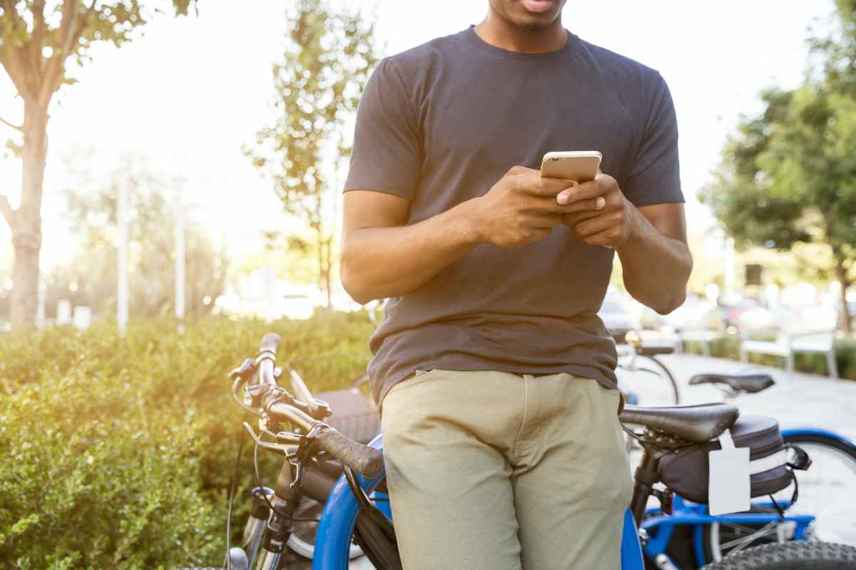 Smartphone ricaricato dall'e-Bike