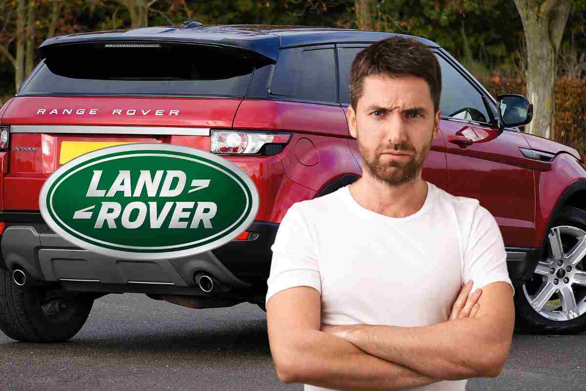Range Rover ridotta ruote cambiate pneumatici incidente