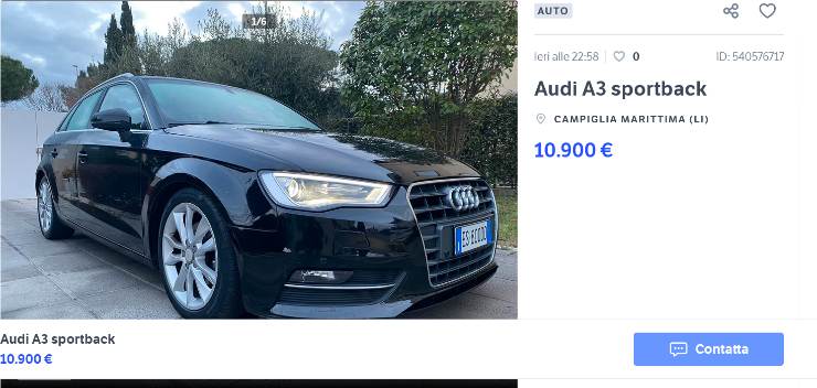 Audi A3 Sportback offerta stellare