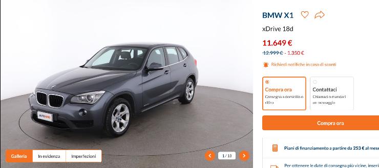 BMW X1 quanto sconto