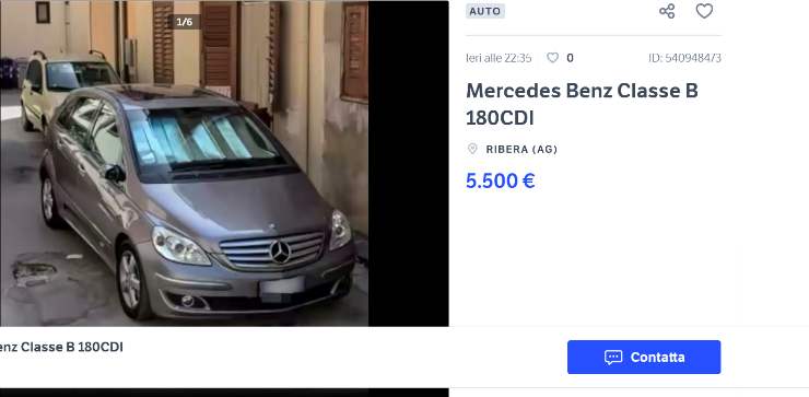 Mercedes Classe B prezzo