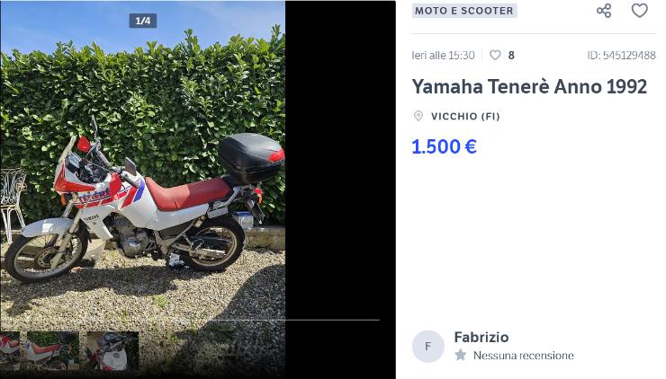 Yamaha Tenerè che occasione