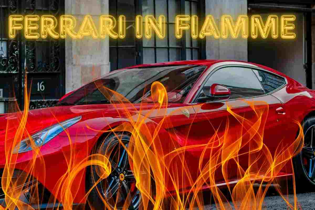 Disastro Ferrari fiamme