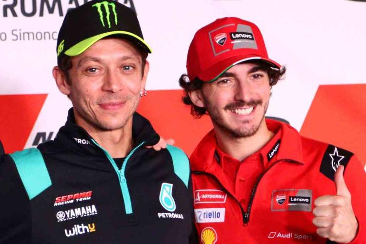 Rossi e Bagnaia al PecinoGP