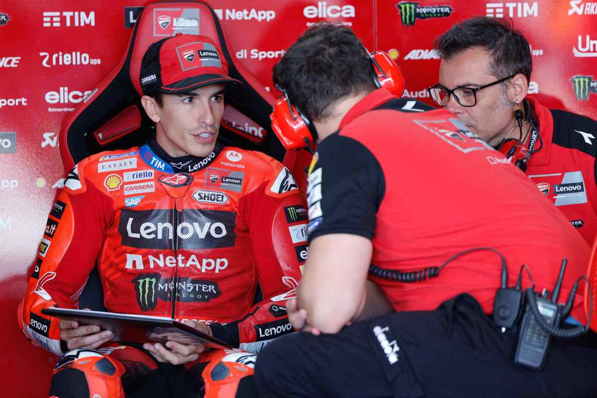 Marquez, pilota Ducati, ha provato la carena in carbonio