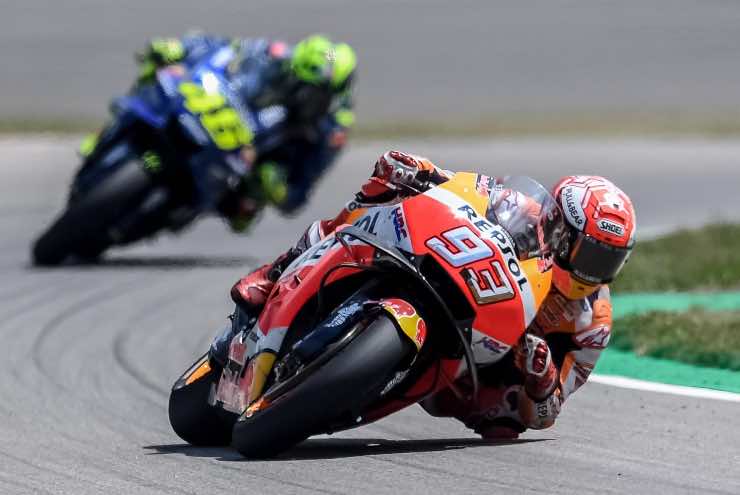 Marc Marquez e Valentino Rossi non lo ha visto